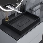 Раковина накладная кварцевая Uperwood Tanos Quartz, 50 см, с декоративной накладкой, уголь   1030243 - фото 14104323