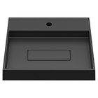 Раковина накладная кварцевая Uperwood Tanos Quartz, 50 см, с декоративной накладкой, уголь   1030243 - фото 14104325