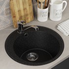 Мойка кухонная из камня Uperwood ECON UPD-405, 004, круглая, цвет 004 черная матовая - Фото 1