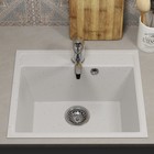 Мойка кухонная из камня Uperwood ECON UPD-408, 001, прямоугольная, цвет 001 белая матовая - Фото 2