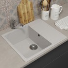 Мойка кухонная из камня Uperwood ECON UPD-201, 001, прямоугольная, цвет 001 белая матовая - Фото 1