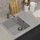 Мойка кухонная из камня Uperwood ECON UPD-506, 003, прямоугольная, цвет 003 серая матовая - Фото 1