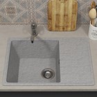 Мойка кухонная из камня Uperwood ECON UPD-506, 003, прямоугольная, цвет 003 серая матовая - Фото 2