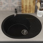 Мойка кухонная из камня Uperwood ECON UPD-107, 004, овальная, цвет 004 черная матовая - Фото 2