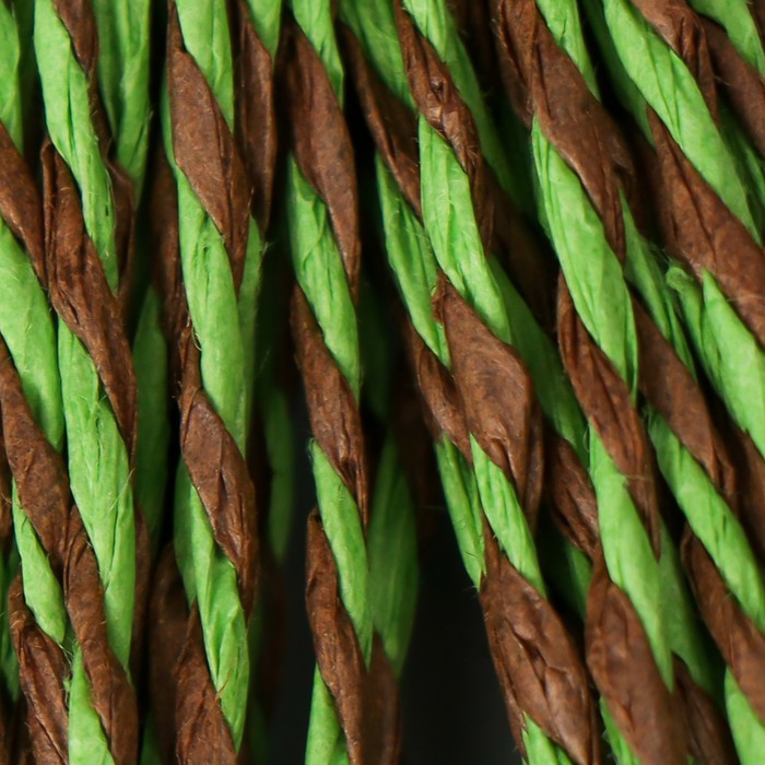 Пряжа 100% целлюлоза "Softino Raffia Color Melange" кручёная, зелёный луг 10м ±2м