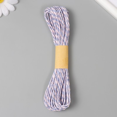 Пряжа для вязания спицами, крючком 100% целлюлоза Softino Raffia Color Melange, кручёная, сиреневый закат, 10 м ±2 м