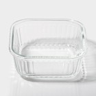 Контейнер для еды Доляна Basic, 520 мл, 13×6.5 см, квадратный, жаропрочного стекло, прозрачный - Фото 4