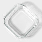 Контейнер для еды Доляна Basic, 520 мл, 13×6.5 см, квадратный, жаропрочного стекло, прозрачный - Фото 5