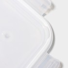 Контейнер для еды Доляна Basic, 520 мл, 13×6.5 см, квадратный, жаропрочного стекло, прозрачный - Фото 6