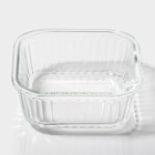Контейнер для еды Доляна Basic, 800 мл, 15×7 см, квадратный, жаропрочного стекло, прозрачный - Фото 4