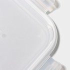 Контейнер для еды Доляна Basic, 800 мл, 15×7 см, квадратный, жаропрочного стекло, прозрачный - Фото 6