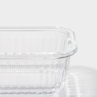 Контейнер для еды Доляна Basic, 800 мл, 15×7 см, квадратный, жаропрочного стекло, прозрачный - Фото 7