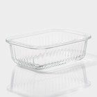 Контейнер для еды Доляна Basic, 370 мл, 14.5×10.5×5.5 см, прямоугольный, жаропрочного стекло, прозрачный - Фото 4