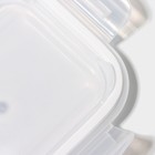 Контейнер для еды Доляна Basic, 370 мл, 14.5×10.5×5.5 см, прямоугольный, жаропрочного стекло, прозрачный - Фото 6