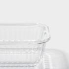 Контейнер для еды Доляна Basic, 370 мл, 14.5×10.5×5.5 см, прямоугольный, жаропрочного стекло, прозрачный - Фото 7