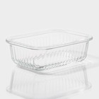 Контейнер для еды Доляна Basic, 640 мл, 17×12.5×6.3 см, прямоугольный, жаропрочного стекло, прозрачный - Фото 4