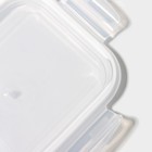 Контейнер для еды Доляна Basic, 640 мл, 17×12.5×6.3 см, прямоугольный, жаропрочного стекло, прозрачный - Фото 7