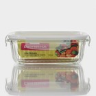 Контейнер для еды Доляна Basic, 640 мл, 17×12.5×6.3 см, прямоугольный, жаропрочного стекло, прозрачный - Фото 10