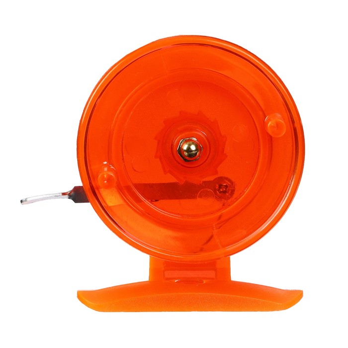 Катушка инерционная, пластик, диаметр 6.5 см, цвет оранжевый, 808S