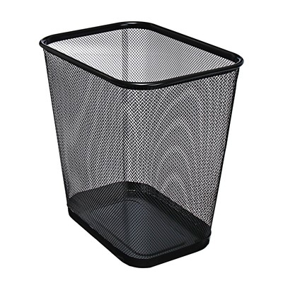 Корзина для бумаг Calligrata, 14 л, сетка, металлическая, прямоугольная, чёрный