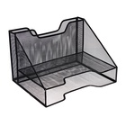 Лоток для бумаг Calligrata, металлическая сетка, 3 отделения, чёрный - Фото 4