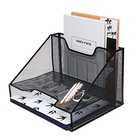 Лоток для бумаг Calligrata, металлическая сетка, 3 отделения, чёрный - Фото 7