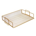 Лоток для бумаг Calligrata, горизонтальный, металлическая сетка, 1 отделение, золото 9930880 - фото 7490121