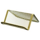 Подставка для визиток Calligrata, сетка, металлическая, золотой - Фото 1