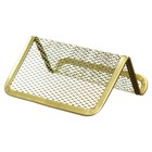 Подставка для визиток Calligrata, сетка, металлическая, золотой - Фото 2