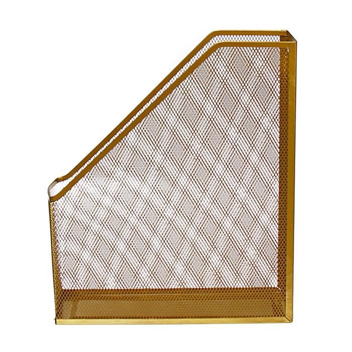 Лоток вертикальный Calligrata, 1 отделение, сетка, металлический, золотой