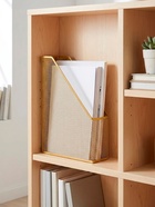 Лоток для бумаг Calligrata, вертикальный, металлическая сетка, 1 отделение, золото - Фото 3