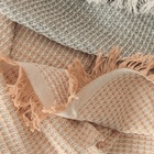 Плед с бахромой «Этель» Waffle, 130×180 см, бежевый - Фото 4