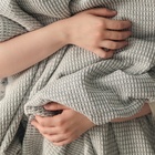 Плед с бахромой «Этель» Waffle, 130×180 см, серый - Фото 3