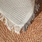 Плед с бахромой «Этель» Waffle, 130×180 см, серый - Фото 5