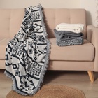 Плед с бахромой «Этель. Этника», 130×180 см, серый - Фото 2