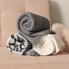 Плед с бахромой «Этель. Этника», 130×180 см, серый - Фото 5