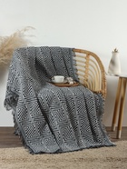 Плед с бахромой «Этель» Hypnosis, 130×180 см, серый - Фото 1