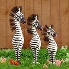 Сувенир «Семейство зебр», набор 3 шт., h=40 см, h=35 см, h=30 см, дерево - Фото 3