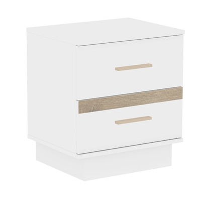 Тумба прикроватная «Анона 2», 500×400×564 мм, цвет белый/дуб сонома