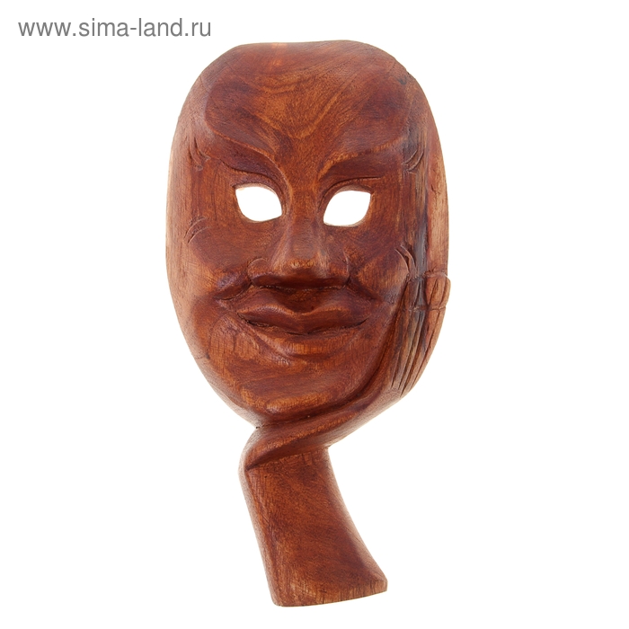 Сувенир дерево "Весёлая маска" 13,5х12,5х5 см - Фото 1