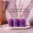 Набор свечей-цилиндров ароматических "Орхидея" 3 шт, 4х6 см - Фото 3