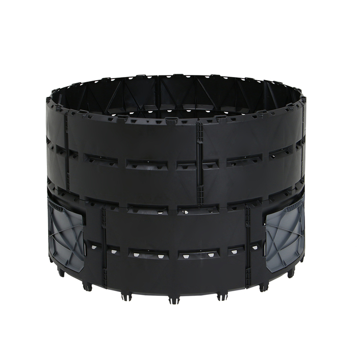 Компостер пластиковый, 800 л, 78×108×108 см, чёрный - Фото 1