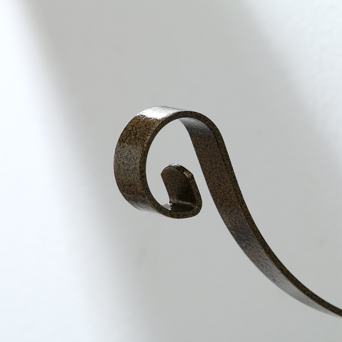 Кронштейн для кашпо кованый, 28 см, металл, бронза - фото 1906653998