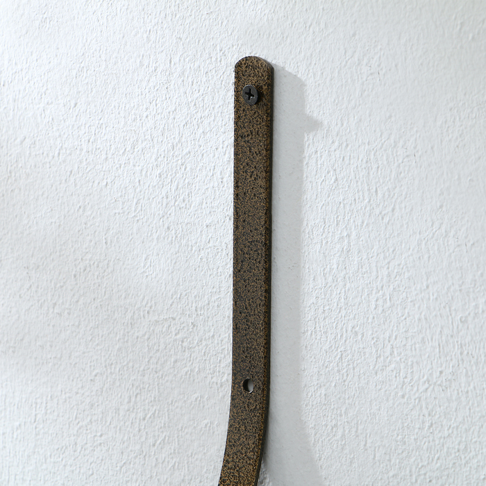 Кронштейн для кашпо кованый, 28 см, металл, бронза