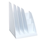 Лоток для бумаг вертикальный, 6 отделений, ErichKrause "Regatta Clasic", белый - фото 9770161