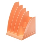 Лоток для бумаг вертикальный, 6 отделений, ErichKrause "Regatta Pastel Bloom", персиковый - фото 23905317