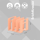 Лоток для бумаг вертикальный, 3 отделения, ErichKrause "Techno Pastel Bloom", персиковый - фото 25592598