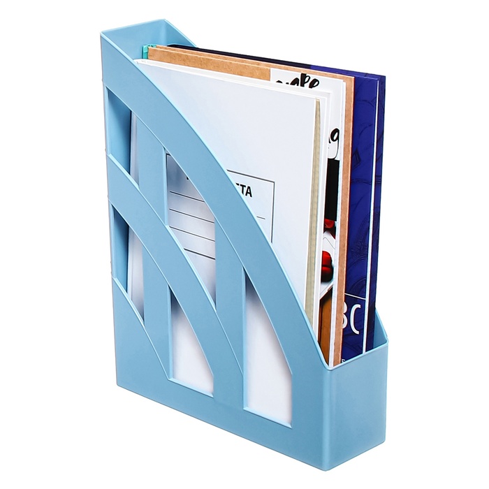 Лоток для бумаг вертикальный 75 мм, ErichKrause "Office Manga", голубой