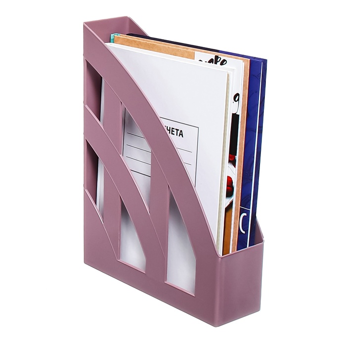 Лоток для бумаг вертикальный 75 мм, ErichKrause "Office Manga", розовый