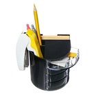 Подставка-органайзер для канцелярии пластиковаяиковая ErichKrause Venezia, Classic, черная - фото 24430079